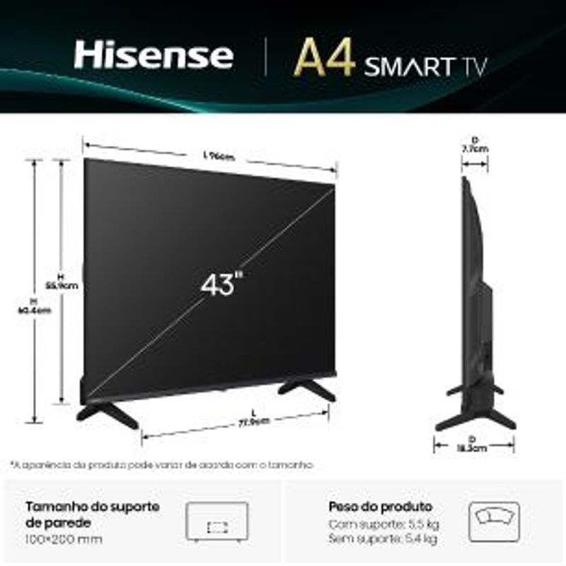 Smart TV Hisense DLED FULL HD 43