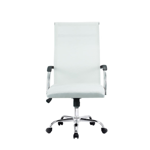 Cadeira de Escritório Esteirinha Tela Mesh Base Cromada com Rodinha Fortt Salta Branca  CEF04P
