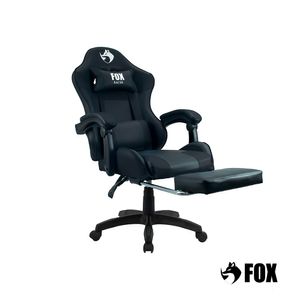 Cadeira Gamer Fox Racer Zerda com Apoio de Pés Preta  W20