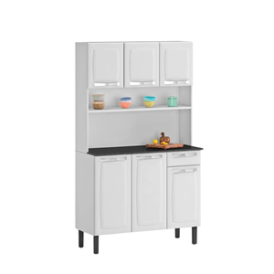 Kit Cozinha Rose Compacta Itatiaia em Aço 6 Portas 1 Gaveta Branca I3G1-105