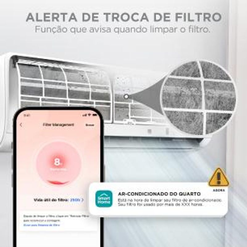 Ar Condicionado Split Midea Hi Wall Inverter AI Ecomaster 9.000 BTU/h Quente e Frio Monofásico Branco 38EZVQA09M5/42EZVQA09M5-1763992633381