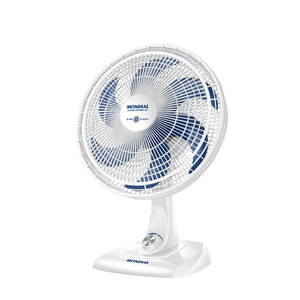 Ventilador de Mesa Mondial Super Power 6 Pás 140W 40Cm Branco e Azul VSP-40-W