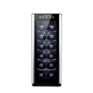 Adega de Vinho Electrolux 12 Garrafas Climatizada Com Acabamento em Alumínio Escovado Preto ACB12