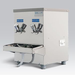 Bebedouro Purificador Industrial Blue Bancada 2 Torneiras Natural e Gelada 10L Inox PIB10LN-2T