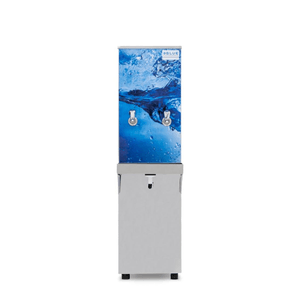 Bebedouro Purificador Industrial Blue Coluna 2 Torneiras Natural e Gelada 25L Inox Adesivado PIC25LN-2TAD