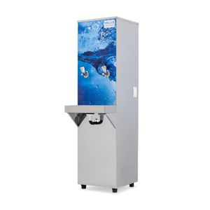 Bebedouro Purificador Industrial Blue Coluna 2 Torneiras Natural e Gelada 25L Inox Adesivado PIC25LN-2TAD