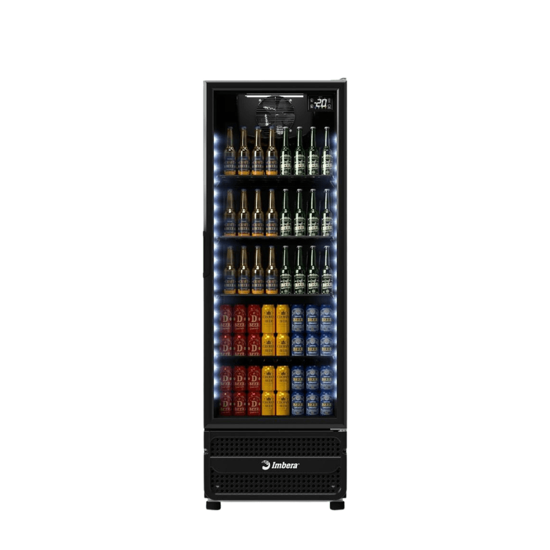 Geladeira/refrigerador 393 Litros 1 Porta Preto Full Black Porta de Vidro - Imbera Beyond Cooling - 110v - Ccv290
