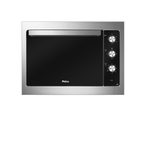 Forno Elétrico de Embutir Philco 47 Litros Esmaltado Dupla Resistência Preto/Inox PFE47E