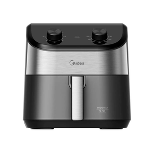 Fritadeira Elétrica Midea 5,5 Litros Widemax Preta e  Inox FWM55P