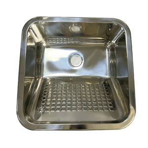 Tanque Lavanderia Aço Inox 201 Belcca 45x45cm Com Válvula e Sifão - TL201-02
