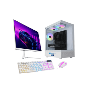 PC Gamer Skill Win Intel Core i5 11400f 16GB DDR4 SSD 1TB Nvme Radeon RX 580 Windows 11 Original Monitor 24" 200Hz Branco SK-58