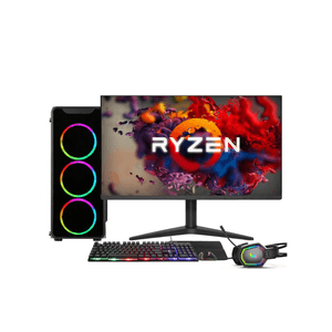 PC Gamer Completo AMD Ryzen 5 5600G, Gráficos Radeon VEGA 7, 16GB DDR4, SSD 512GB, Fonte 500W, Monitor 21.5" 75Hz, 3green Force - 3F-010