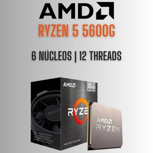 PC Gamer Completo AMD Ryzen 5 5600G, Gráficos Radeon VEGA 7, 16GB DDR4, SSD 512GB, Fonte 500W, Monitor 24" 75Hz, 3green Force - 3F-022