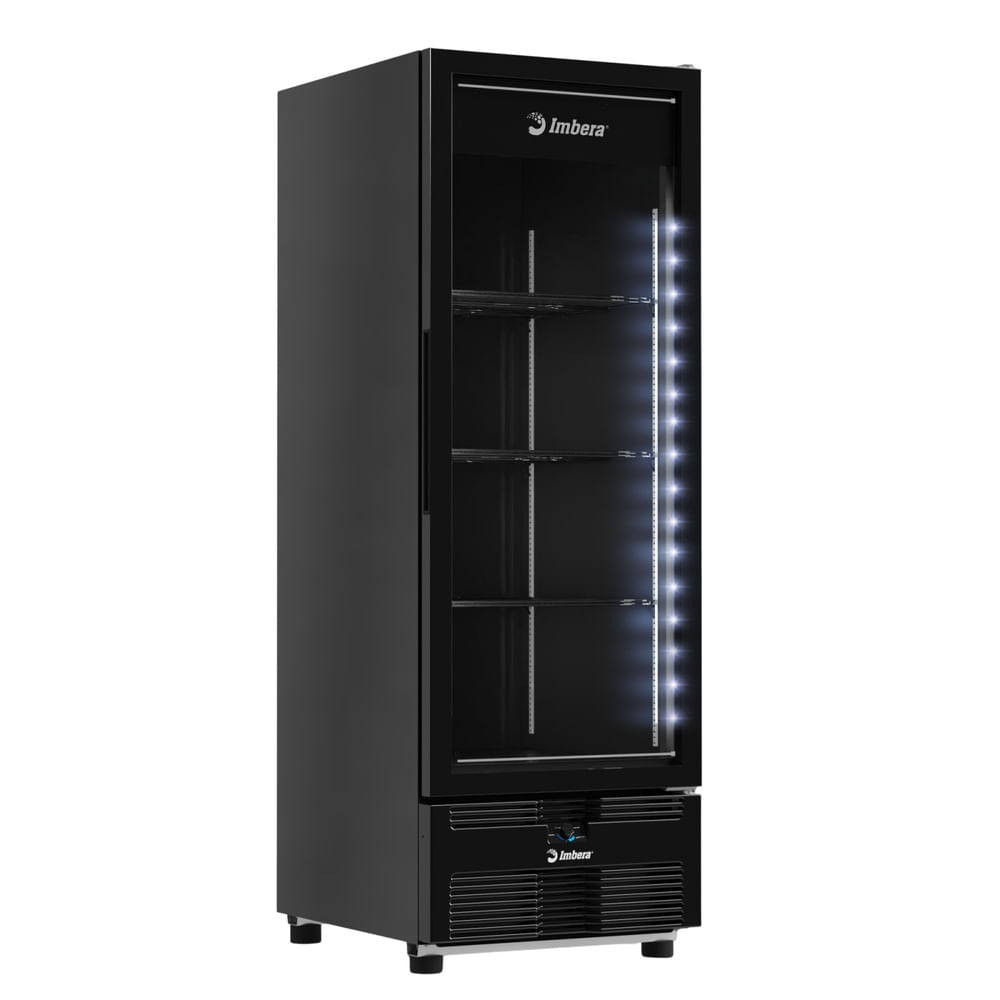 Congelador Vertical Imbera 597 Litros Porta de Vidro Full Black