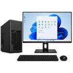 Computador Completo 3Green Intel I3 8100, 16GB Ddr4, SSD 256GB, Wifi, Monitor 21,5 Full HD, Windows 11 Pro Preto 3G014 Bivolt